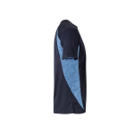 Werk shirt, tweekleurig, volledig van polyester 160 g/m² Velilla kleur lichtblauw