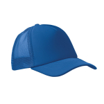 Baseballpet van polyester met foam versteviging 150 g/m² kleur koningsblauw