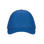 Baseballpet van polyester met foam versteviging 150 g/m² kleur koningsblauw