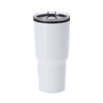 Roestvrijstalen beker met dubbele wand en dispenser, 580 ml kleur wit  negende weergave
