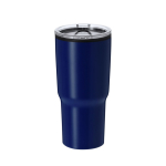 Roestvrijstalen beker met dubbele wand en dispenser, 580 ml kleur marineblauw  negende weergave