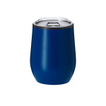 Roestvrijstalen thermobeker met transparant deksel, 330 ml kleur blauw  negende weergave