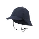 Vissershoed met grote achterflap ter bescherming tegen de zon kleur marineblauw  negende weergave