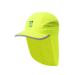 Fluorescerende verstelbare en ademende pet met achterflap met jouw bedrukking