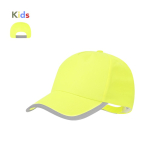 Fluorescerende kinderpet van polyester met klittenbandsluiting