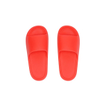 Eénkleurige slippers met brede band over de wreef kleur rood  negende weergave