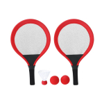 Set van 2 rackets met 2 bijpassende ballen en een veer voor buiten kleur rood  negende weergave