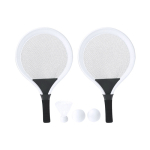 Set van 2 rackets met 2 bijpassende ballen en een veer voor buiten kleur wit  negende weergave