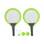 Set van 2 rackets met 2 bijpassende ballen en een veer voor buiten kleur lichtgroen  negende weergave