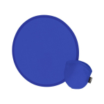 Eenvoudig opvouwbare RPET frisbee met bijpassende hoes kleur blauw  negende weergave