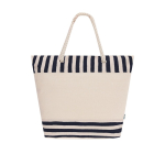 RPET-tas met aluminium binnenkant en gestreept design kleur marineblauw  negende weergave