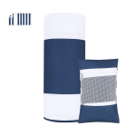 Strandhanddoek met hoes en waterdicht hoekvak, 200 g/m² kleur marineblauw  negende weergave