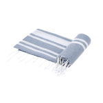 Dunne katoenen en polyester pareo met strepen, 150 g/m² tweede weergave