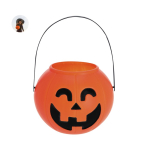 Halloweenmandje met pompoendesign en handvat
