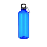RPET transparante fles en karabijnhaak aan het deksel, 630 ml kleur blauw  negende weergave
