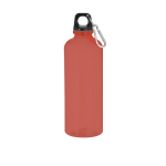 RPET transparante fles en karabijnhaak aan het deksel, 630 ml kleur rood  negende weergave