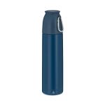 Thermosfles van gerecycled roestvrij staal met 120 ml beker, 500 ml kleur marineblauw  negende weergave
