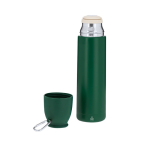 Thermosfles van gerecycled roestvrij staal met 120 ml beker, 500 ml vierde weergave