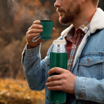 Thermosfles van gerecycled roestvrij staal met 120 ml beker, 500 ml sfeerweergave