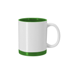 Keramische mok met gekleurde details voor sublimatie, 350 ml kleur groen  negende weergave