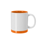 Keramische mok met gekleurde details voor sublimatie, 350 ml kleur oranje  negende weergave