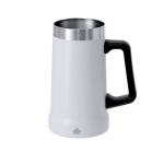 Geïsoleerde mok van gerecycled rvs met dubbele wand, 700 ml kleur wit  negende weergave