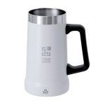 Geïsoleerde mok van gerecycled rvs met dubbele wand, 700 ml met jouw bedrukking