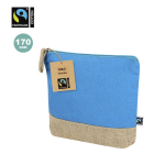 Toilettas van katoen met Fairtrade-certificering en jute bodem