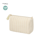 Chique toilettas van gerecycled katoen in crèmekleur, 120 g/m²
