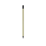Metallic kleurpotlood met zwarte uiteinden en zwarte stift kleur goud  negende weergave