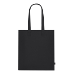 Gerecycled vilten tas met lange hengsels in klassieke kleuren kleur zwart  negende weergave