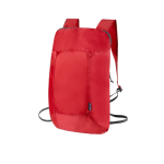 Volledig opvouwbare RPET-rugzak in verschillende kleuren kleur rood  negende weergave