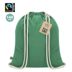 Katoenen trekkoordrugzak met Fairtrade-certificering, 140 g/m²
