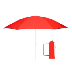Opvouwbare strandparasol in bijpassende draagtas, Ø160 cm kleur rood  negende weergave