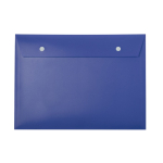 Documentenmap van plastic met 2 knoopsluitingen kleur blauw  negende weergave