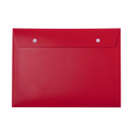 Documentenmap van plastic met 2 knoopsluitingen kleur rood  negende weergave