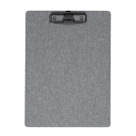 Clipboard van RPET-polyester met klem en pennenhouder, A4 kleur grijs  negende weergave
