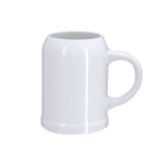Witte keramische bierpul voor sublimatie, 500 ml kleur wit  negende weergave
