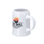 Witte keramische bierpul voor sublimatie, 500 ml tweede weergave