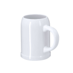 Witte keramische bierpul voor sublimatie, 500 ml vierde weergave