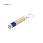 Bamboe sleutelhanger met zaklamp en gekleurd detail aan de punt