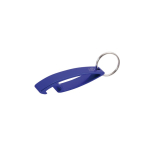 Klassieke flesopener-sleutelhanger van GRS-gerecycled aluminium kleur blauw  negende weergave