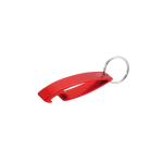 Klassieke flesopener-sleutelhanger van GRS-gerecycled aluminium kleur rood  negende weergave