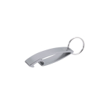 Klassieke flesopener-sleutelhanger van GRS-gerecycled aluminium kleur zilver  negende weergave