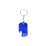 Rechthoekige flesopener-sleutelhanger van GRS-gerecycled aluminium kleur blauw  negende weergave