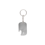 Rechthoekige flesopener-sleutelhanger van GRS-gerecycled aluminium kleur zilver  negende weergave