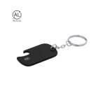 Rechthoekige flesopener-sleutelhanger van GRS-gerecycled aluminium