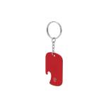 Rechthoekige flesopener-sleutelhanger van GRS-gerecycled aluminium tweede weergave