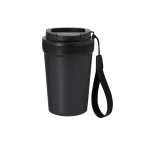 Beker met frosted afwerking, lekvrij deksel en dispenser, 400 ml kleur zwart  negende weergave