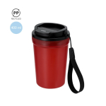 Beker met frosted afwerking, lekvrij deksel en dispenser, 400 ml